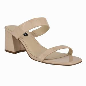 Nine West Galvin Block Heel Slides - Rose - Ireland (IY0357264)